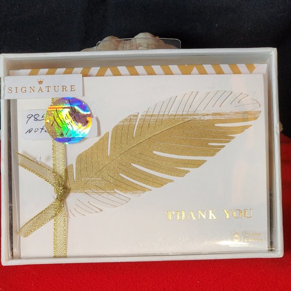 Signature Office Signature By Hallmark Gold And White Blank Inside